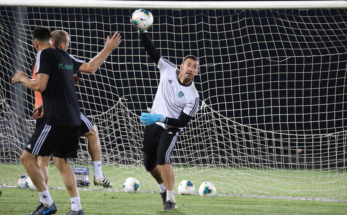 "Ахмат" провел предматчевую тренировку 