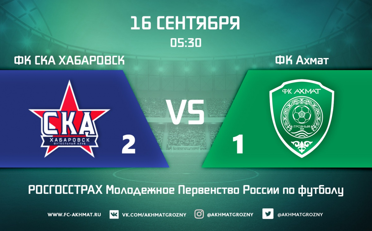 Молодежный состав ФК "Ахмат" сыграл со "СКА-Хабаровском"