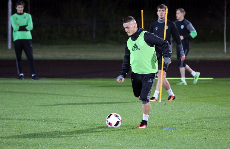 По возвращении из Воронежа "Терек" провёл тренировку в Грозном