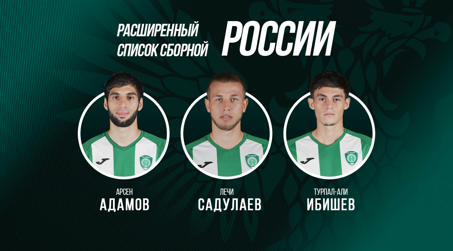 Садулаев, Адамов и Ибишев - в расширенном списке сборной России